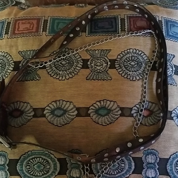 Genuine leather and chain belt by Volcom S - Picture 3 of 6